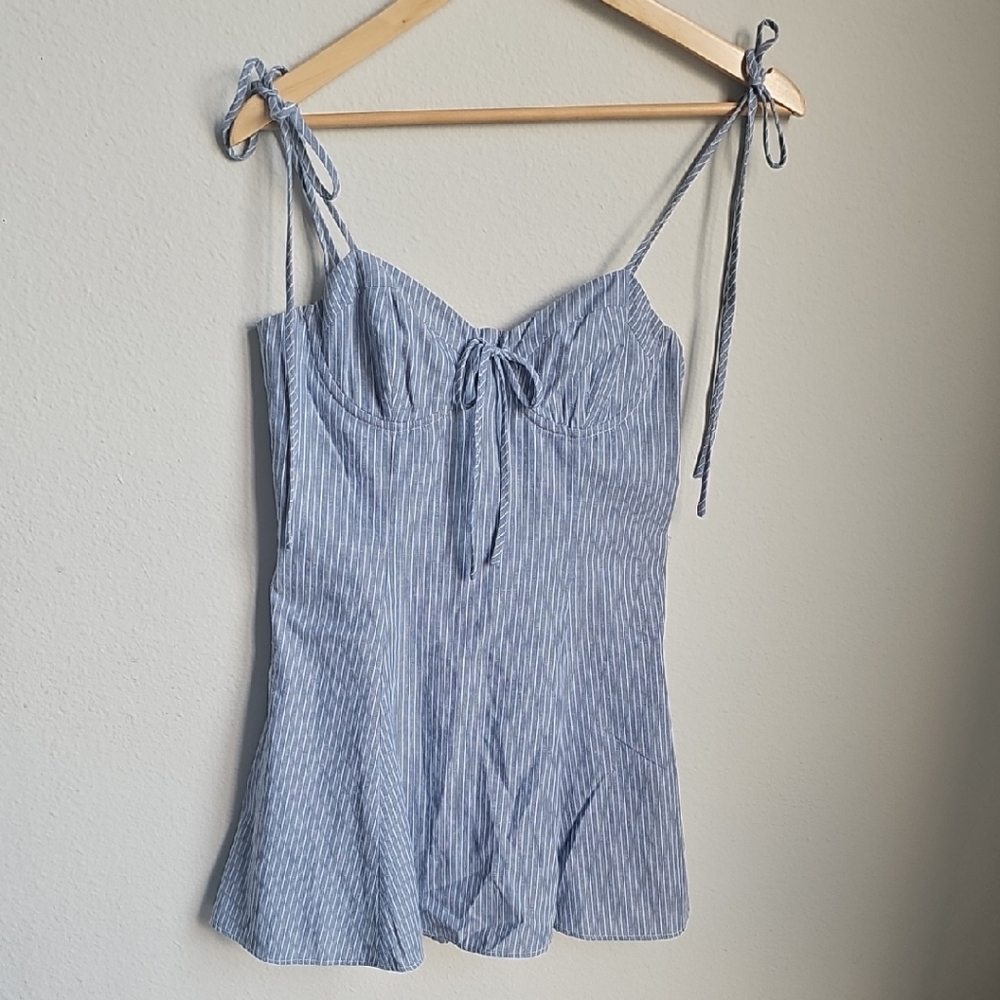 MAJORELLE Blue and White Striped Camisole - Picture 2 of 3